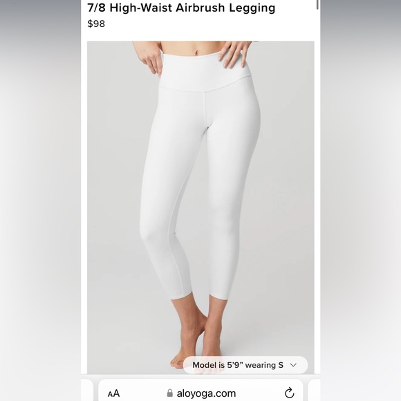 ALO Yoga Pants - 7/8 High-Waist Airbrush Legging